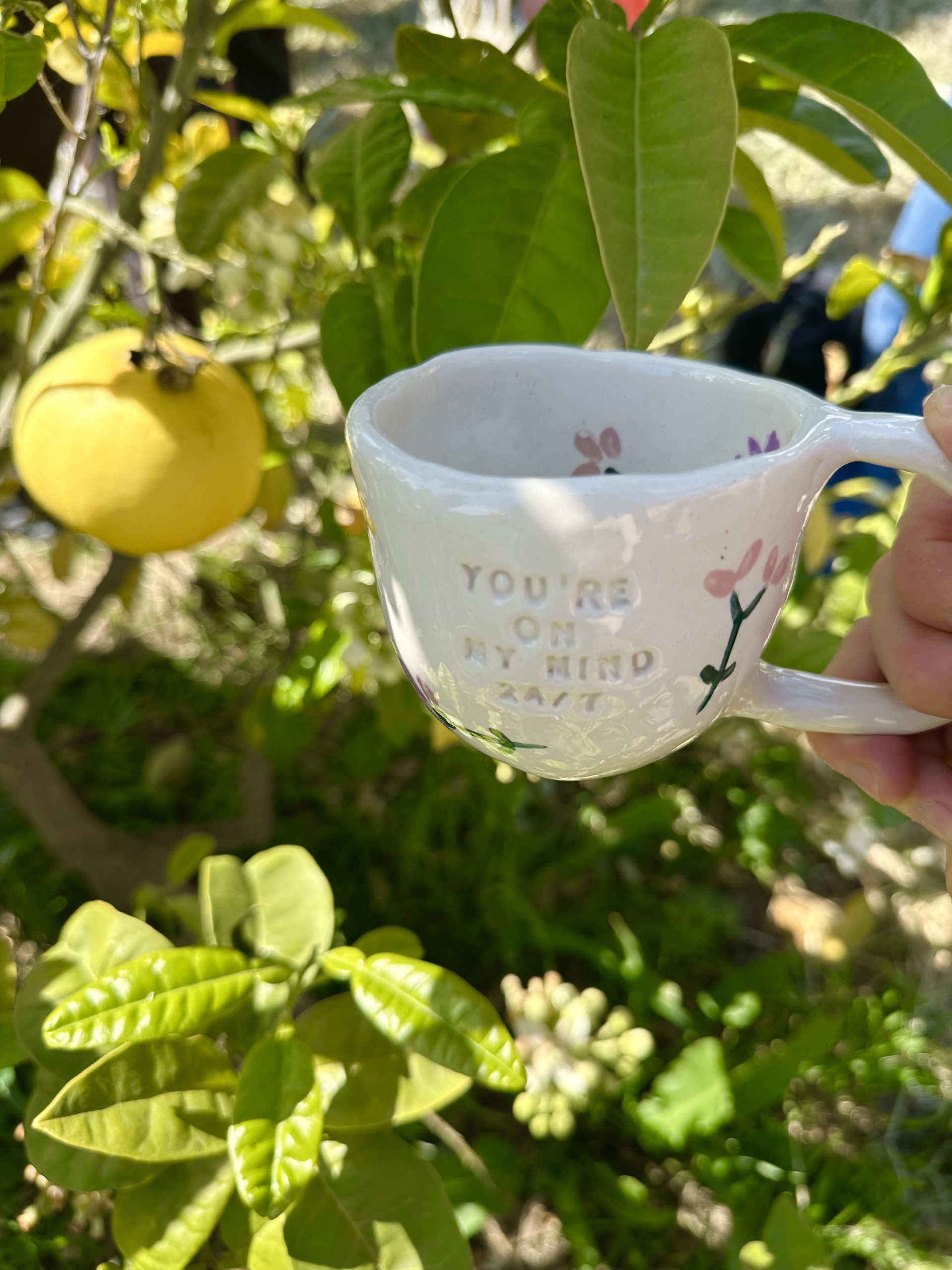 Tasse — Flat white / Thé / cappuccino/ Double café « Feel spring in the air »