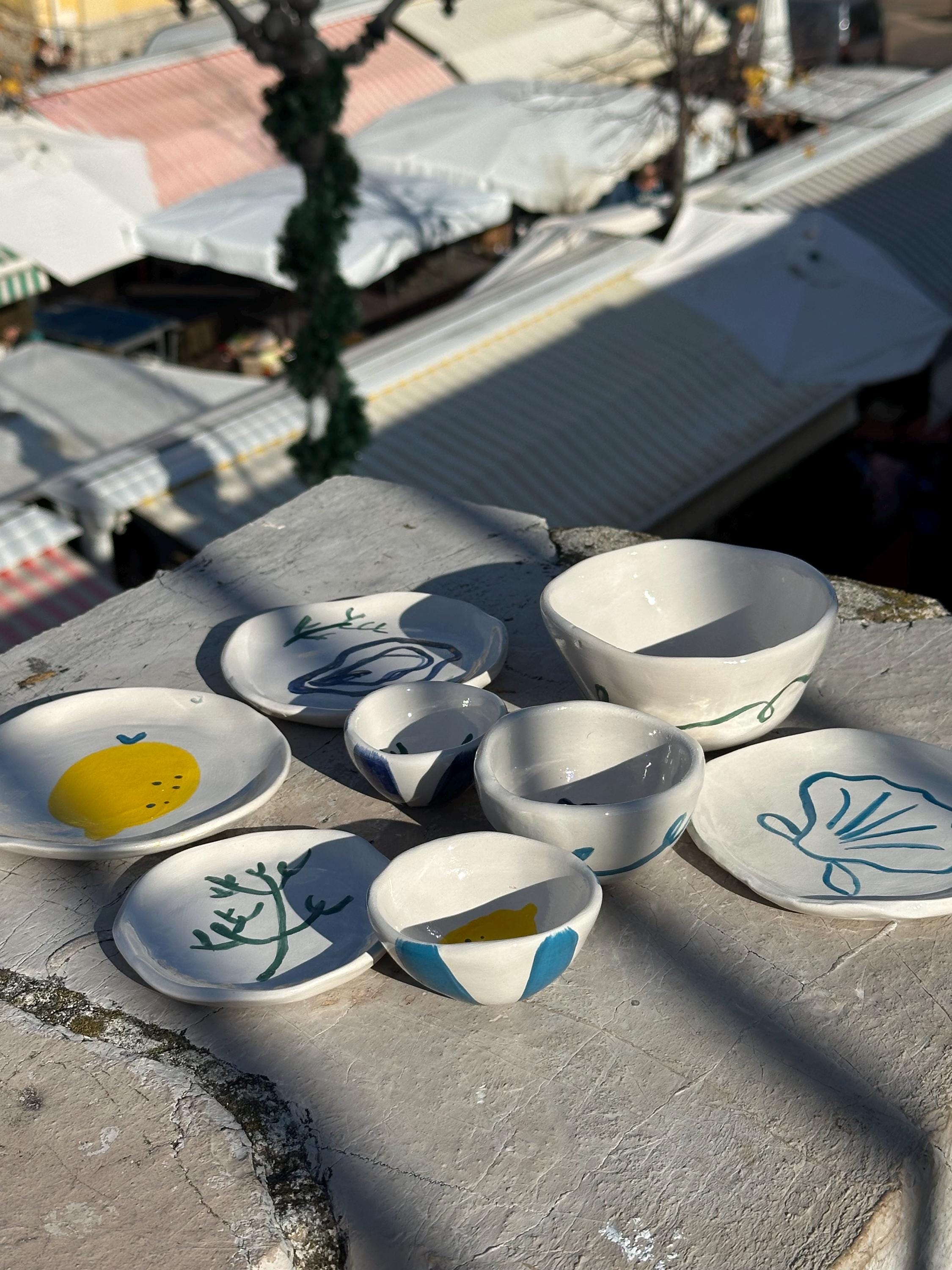 Ensemble de qu’âtres petits assiettes « So Frenchie special fêtes » 7